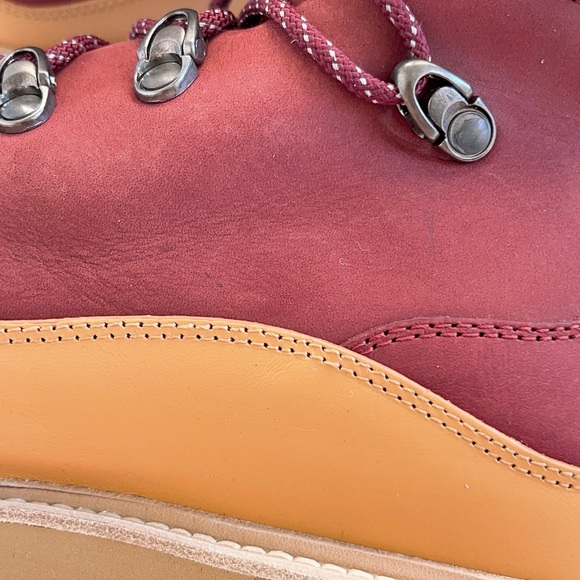 Moncler Peka Trek shearling-trimmed Suede & Leather Hiking Boots - Picture 5 of 16